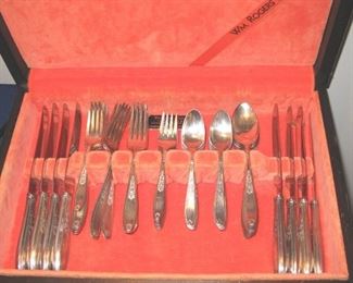 Rogers Bros. flatware service for eight with original box.