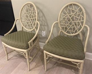 McGuire Cracked Glass Pattern Chairs