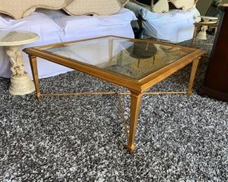 Gold Glass Table cross 