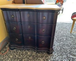 Hickory Chair  - Bedside table Dresser - with a stone top that can be removed.   
