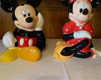 Mickey and Minnie Mouse cookie jars