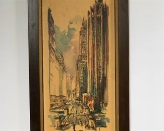 Chicago R. Snapper original signed watercolor