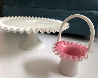 Fenton Silver Crest Milk Glass