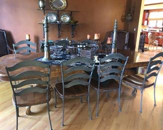 Ethan Allen metal back chairs, 8