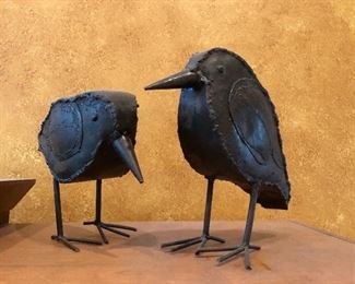 metal crow sculptures