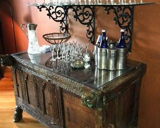 Antique hand carved chest