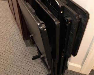 Black wooden  TV trays with stand