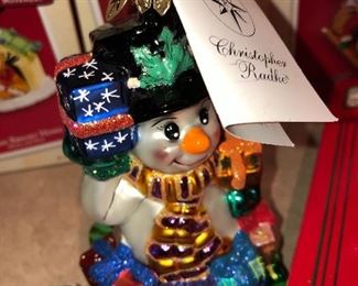 Christopher Radko snowman ornament