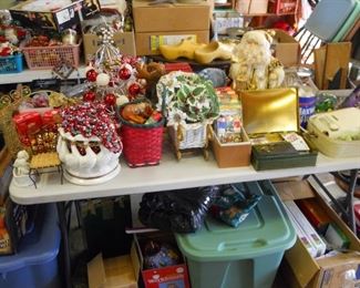 christmavintage= new, new christmas lights, large tubs, vintage  framed art 