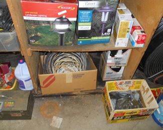 new in box lighting, tool boxes, yard lighting new in box