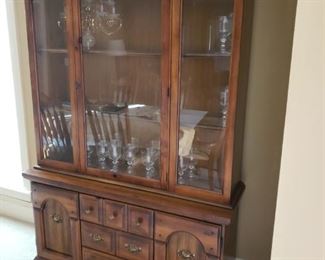 Solid wood china cabinet