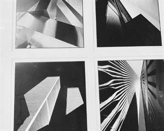 SERIES OF 4 BLACK AND WHITE FRAMED IMAGES OF TWIN TOWERS, Signed by Simon Chaput, For Each Print  as follows:  Title, New York #29, Negative made 970718-0415, print made 2001; Title, New York #2, Negative made 960607-2604, print made 1998; Title, New York #9, Negative made 1996, print made 1996; Title New York 26, Negative made 970718/0511.  Images each 12.5 x 10