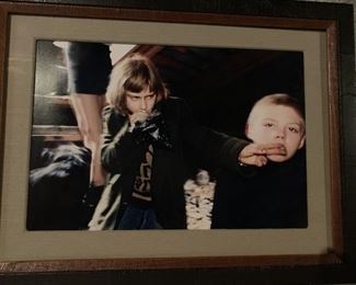 FRAMED PHOTOGRAPH, CHILDREN SMOKING, Signed en verso,  WOLFGANG MULLER