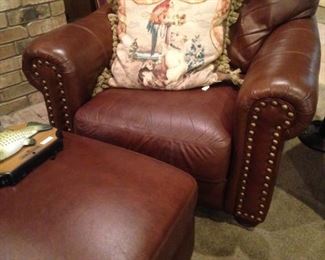 Matching chair & ottoman