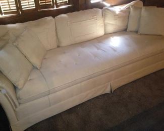 Long white sofa