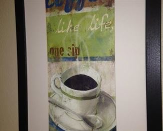 Framed coffee art