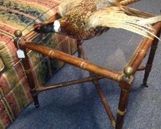 Bamboo & glass table