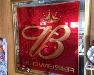 Budweiser framed mirror