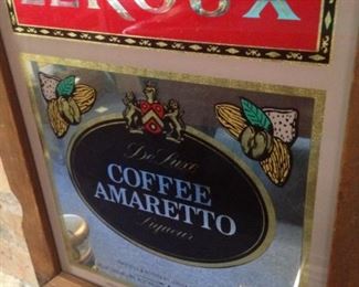 Leroux framed mirrored sign