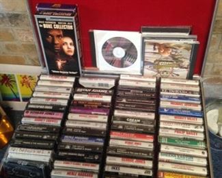 Vintage cassettes in case