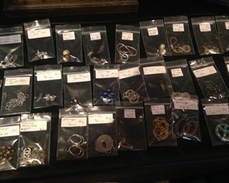 Pins and earrings