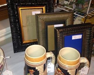 More frames; German steins