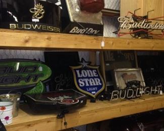 Variety of advertising signs