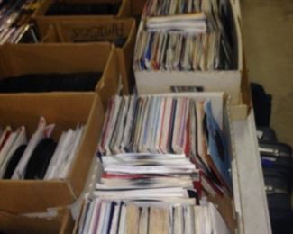 Some of the mannnnny records - 45's, 33's, 78's