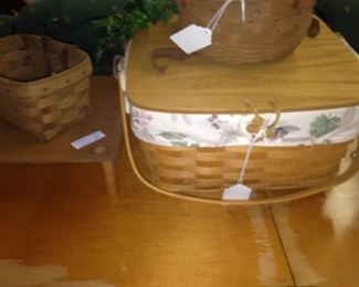 Some of the several Longaberger baskets