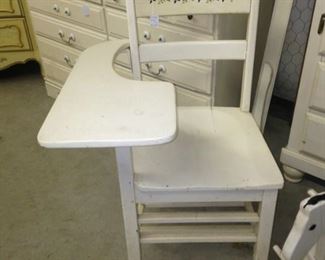 White school desk
