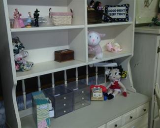 White chest & shelf unit