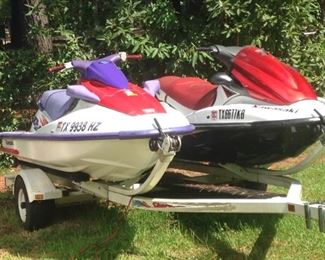 Jet skis and trailer