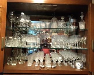 These clients entertained quite a bit at home, so there was plenty of crystal stemware to go around!