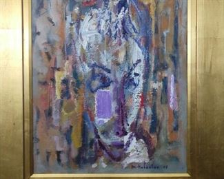Original oil on canvas, by Russian artist Murat Kaboulov, Female face.