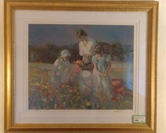 Signed/numbered serigraph, by Don Hatfield, "Poppy Field".