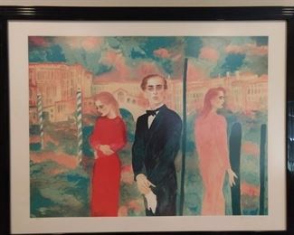 Nicely framed signed/numbered lithograph 153/275, signed lower right, by Russian artist Joanna Zjawinska.