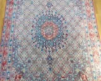 Lovely vintage Persian Bijar rug, hand woven, 100% wool face, measures 6' x 9' 10".