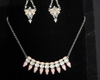 Light Pink and Rhinestone Jewelry