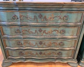 Hand painted chests pair