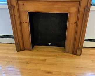 Beautiful pine fireplace