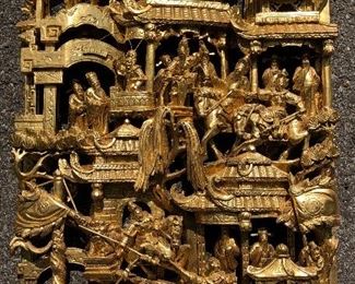 Chinese Gold Gilt Temple Art 