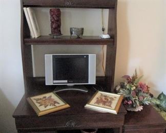 Smaller Desk with bookcase... and smaller file cabinet ..