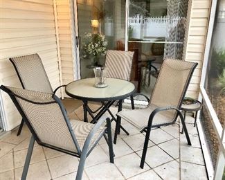 Lanai Table w/4 Sling-back Chairs - $75