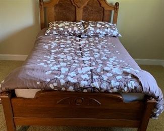 Burl Wood. Bed is a Double.