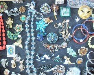 Multiple case and trays of vintage costume jewelry will be available...LOTS of Jewelry....visit the 3 table jewelry station area.