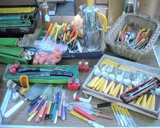 Bakelite from Backgammon set to sets of Flatwear....lots of Bakelite Jewelry too.