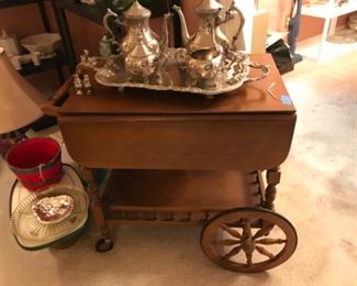 Wonderful maple tea cart