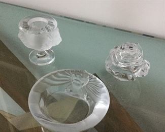 LALIQUE AND WATERFORD CRYSTAL