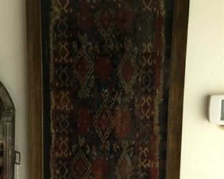 TURKOMAN BASHIR BAG FACE, LATE 19th, EARLY 20th CENTURY, WOOL WARP AND WEFT, 33x 15 inches
