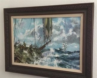 original vintage oil painting approximately 24" x 30" – $145